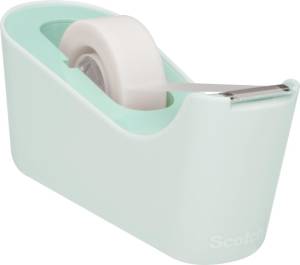 Scotch verzwaarde plakbandafroller inclusief 1 rol Scotch magic tape, muntgroen