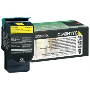 Lexmark toner 0C540H1YG, jaune, 2.500 pa