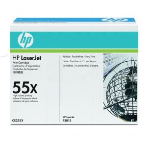 HP toner 55X, 12 500 pages, OEM CE255X, noir