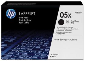 HP toner CE505XD 05X, zwart, 2 x 6500 pa