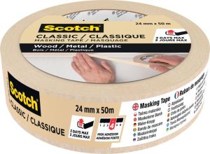 Scotch ruban de masquage classique, ft 24 mm x 50 m