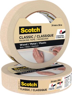 Scotch ruban de masquage classique, ft 24 mm x 50 m
