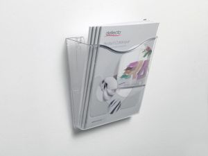 Deflecto DocuPockets muurfolderhouder verticaal, 1 vak, transparant