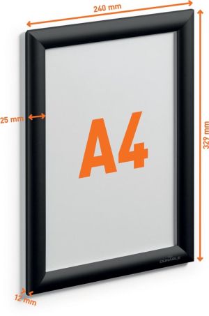 Durable clicklijst, ft A4, met zwarte frame