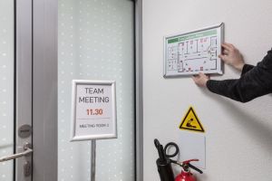 Durable clicklijst, ft A3, met zilver frame