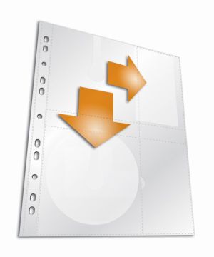 Durable pochette perfor&eacute;e pour CD/DVD