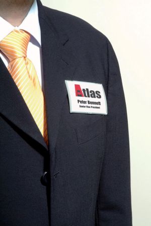 Durable badge met combiclip Click Fold, ft 40 x 75 mm, doos van 25 stuks