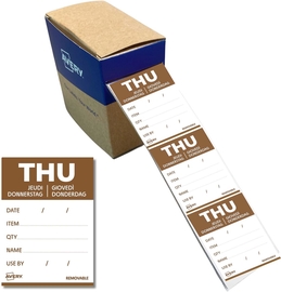 Avery etiketten voedselcodering, donderd