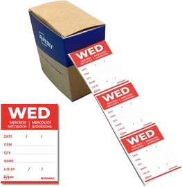 Avery etiketten voedselcodering, woensda