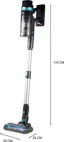 Domo steelstofzuiger 2 in 1 met oplaadbare batterij, 29,6 V, 60 min