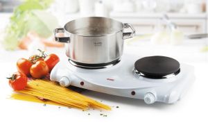 Domo elektrische kookplaat, 1000-1500W, wit