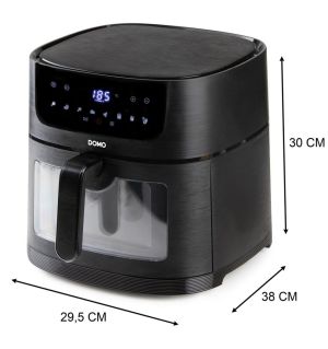 Domo heteluchtfriteuse Deli-Fryer met kijkvenster, 8 l, zwart