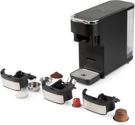 DOMO Cafeti&egrave;re 4 en 1 (Nespresso, Dolce gusto, dosettes, caf&eacute; moulu), noir