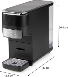 DOMO Cafeti&egrave;re 4 en 1 (Nespresso, Dolce gusto, dosettes, caf&eacute; moulu), noir