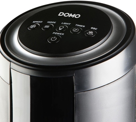Domo kolomventilator met sfeerlicht, hoogte 110 cm, zwart