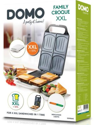 Domo croque monsieur machine Family Croque XXL, wit