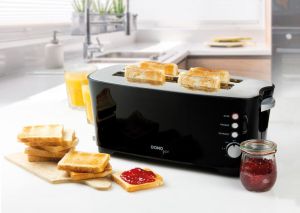 Domo Broodrooster B-Smart, voor 4 sneden brood, zwart