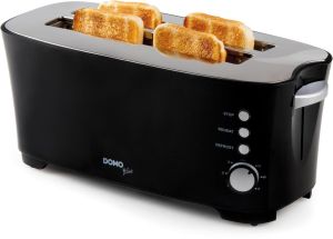 Domo Broodrooster B-Smart, voor 4 sneden brood, zwart
