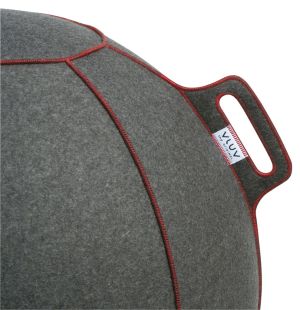 Vluv Velt zitbal Grey-Melange / Red 75cm
