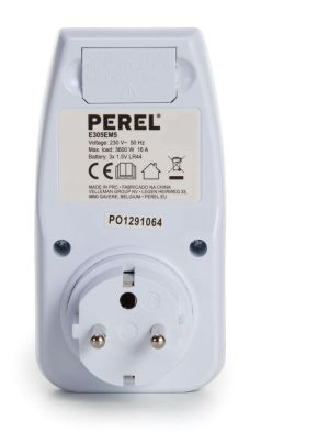 Perel energiemeter, 230 V, 16 A, wit, voor Belgi&euml;