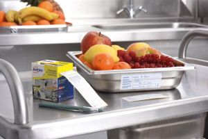 Avery etiketten voedselcodering, HACCP, ft 98 x 40 mm, dispenser van 300 afscheurbare etiketten, Frans