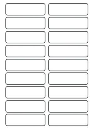 Avery Family kledingetiketten, ft 4,5 x 1,3 cm, wit, ophangbare etui met 36 etiketten