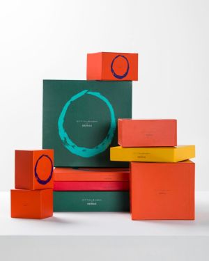 Ottolenghi, Feast Tableware, Kom Small, wit, blauwe strepen