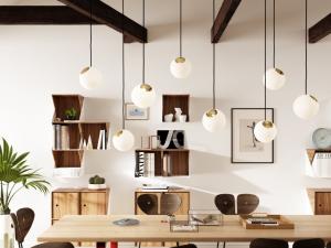 Hangkastje Nordic Tales FLIP Shelf walnoot/wit open