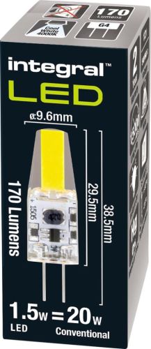 Integral LED spot G4 fitting, niet dimbaar, 4.000 K, 1,5 W, 170 lumen