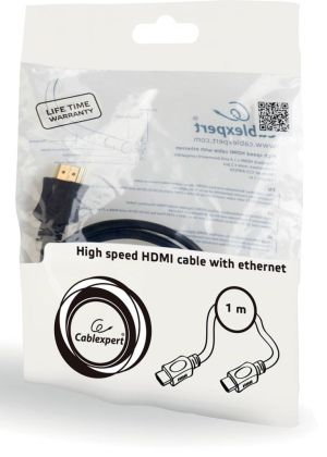 Cablexpert High Speed HDMI kabel met Ethernet, select series, 1 m