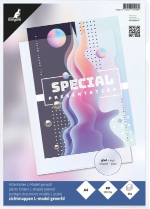 Kangaro L-map A4, transparant, pak van 25 stuks