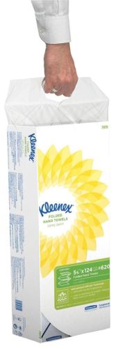 Kleenex papieren handdoeken Ultra, intergevouwen, 2-laags, 124 vellen, pak van 5 stuks