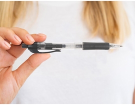 Q-CONNECT balpen, retractable, 0,7 mm, medium punt, zwart