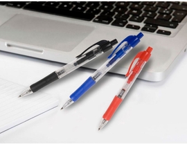 Q-CONNECT balpen, retractable, 0,7 mm, medium punt, blauw