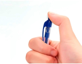 Q-CONNECT balpen, retractable, 0,7 mm, medium punt, blauw
