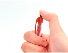 Q-CONNECT balpen, retractable, 0,7 mm, medium punt, rood