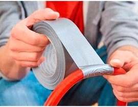 Q-CONNECT ducttape, ft 48 mm X 25 m, zilver
