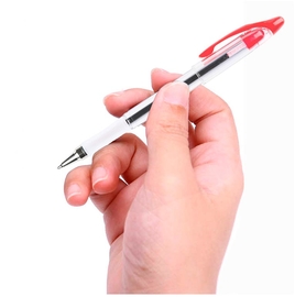 Q-CONNECT Delta stylo, 0,4 mm, pointe moyenne, rouge