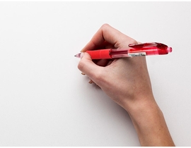Q-CONNECT Sigma roller &agrave; encre gel, 0,5 mm, rouge