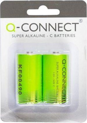 Q-CONNECT batterij, alkaline, C,blister van 2 stuks