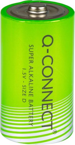 Q-CONNECT batterij, alkaline, D, blister van 2 stuks