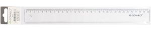 Q-CONNECT meetlat, plastic, in etui, 30 cm