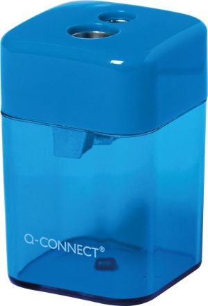 Q-CONNECT potloodslijper, 2 gaats geassorteerde kleuren