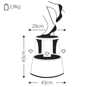 Q-CONNECT tabouret, plastique, noir