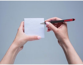 Q-CONNECT stylo Lambda, 0,5 mm, pointe moyenne, rouge