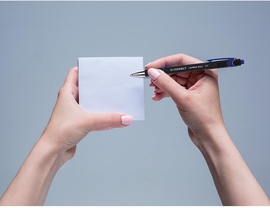 Q-CONNECT stylo Lambda, 0,7 mm, pointe moyenne, bleu