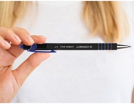 Q-CONNECT stylo Lambda, 0,7 mm, pointe moyenne, bleu