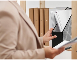Q-CONNECT porte-revues en m&eacute;tal mesh, noir