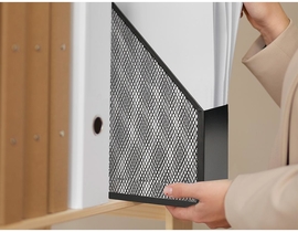 Q-CONNECT porte-revues en m&eacute;tal mesh, noir