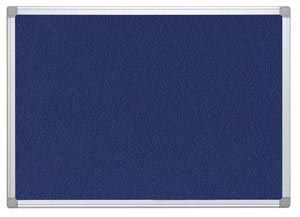 Q-CONNECT textielbord, met aluminium frame, 90 x 60 cm, blauw